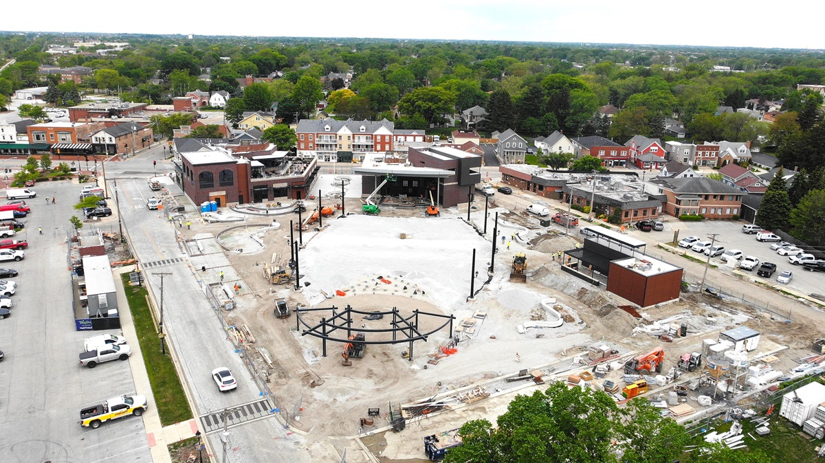 Harmony Square construction on May 27, 2025